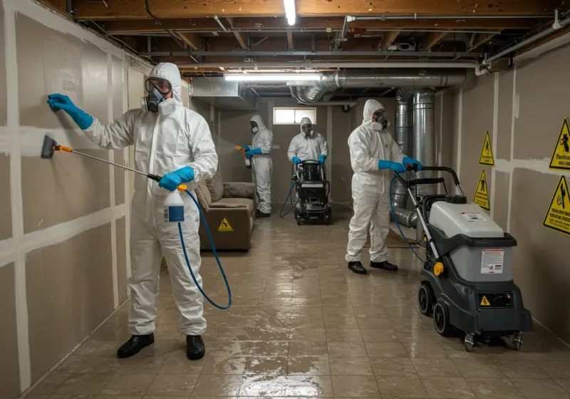 Basement Moisture Removal and Structural Drying process in Arlington, VT